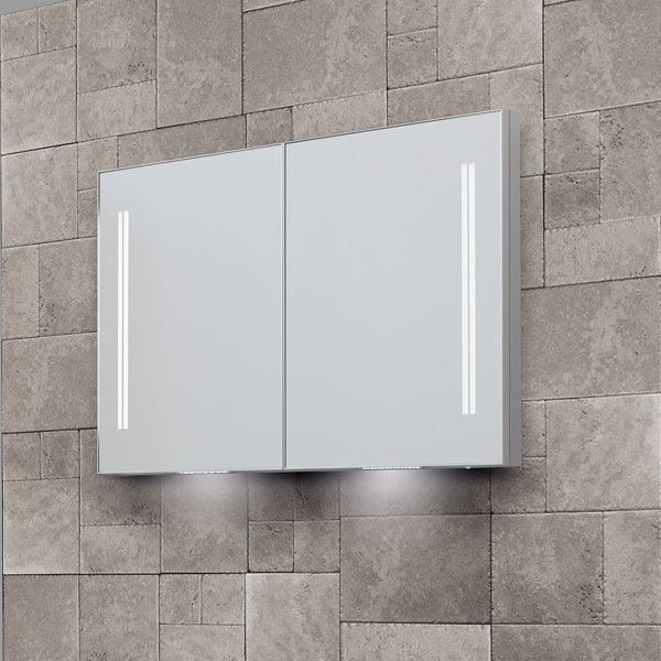 Belfry Bathroom Sharleen Double Door Recessed Mirror with LED